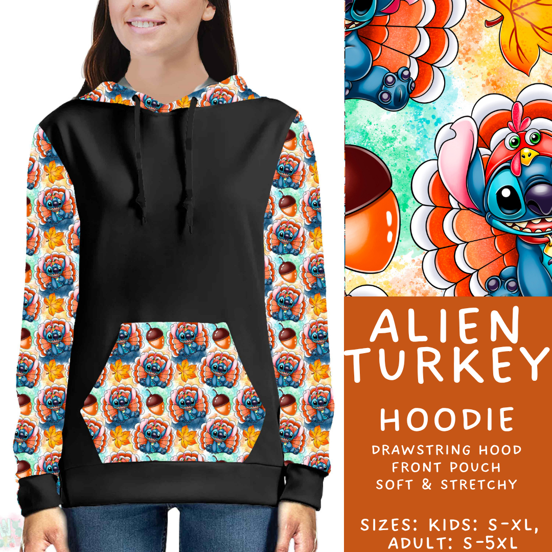Batch #583 - Magical Character Fall - Closes 9/9 - ETA early Nov - Alien Turkey Hoodie