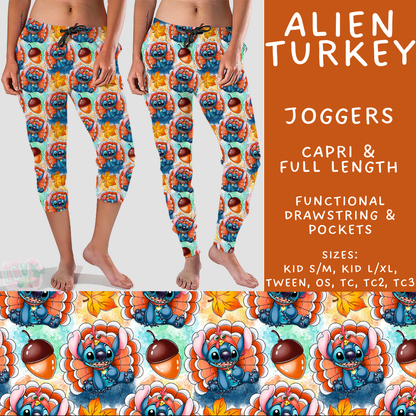 Batch #583 - Magical Character Fall - Closes 9/9 - ETA early Nov - Alien Turkey Full and Capri Length Joggers