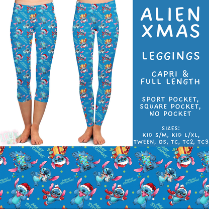 Batch #598 - Magical Character Christmas 2 - Closes 10/14 - ETA early Dec - Alien Xmas Full and Capri Length Leggings