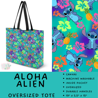 Batch #609 - Travel Collection 2 - Closes 11/6 - ETA early Jan - Aloha Alien Oversized Totes