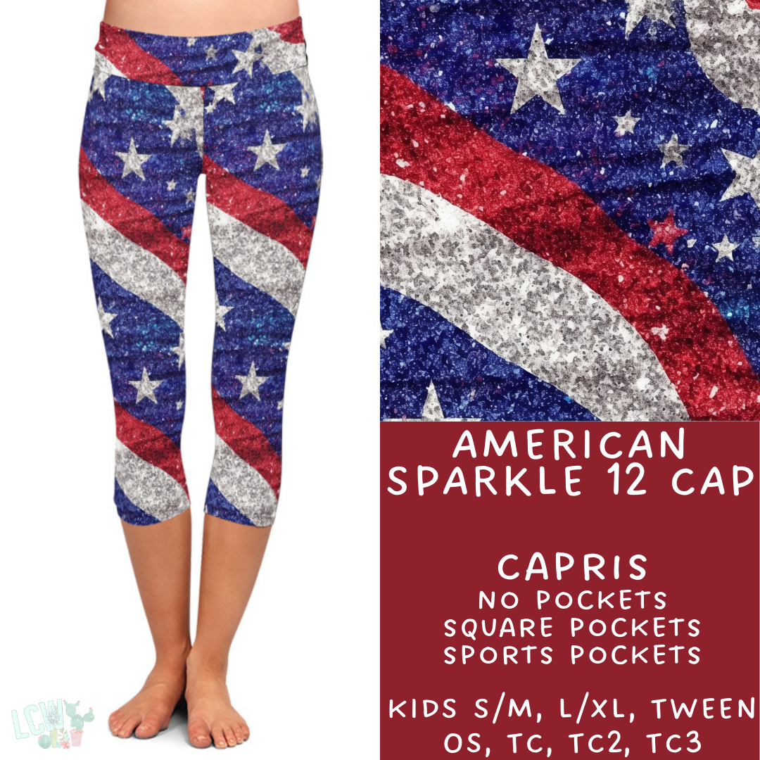 Ready To Ship - American Sparkle 12 Capris