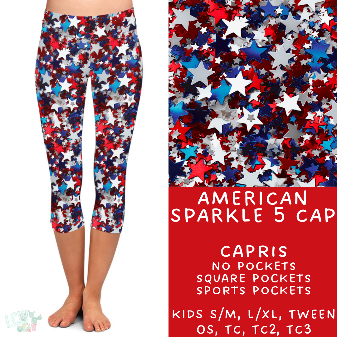 Ready To Ship - American Sparkle 5 Capris