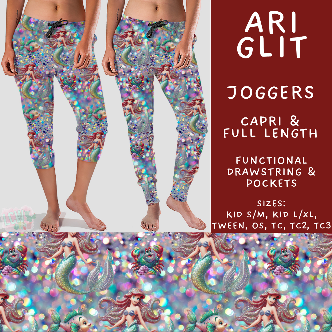 Batch #557 - Princess Glitter - Closes 7/17 - ETA mid Sept - Ari Glit Full and Capri Length Joggers