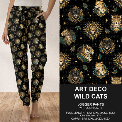 B320 - Preorder Art Deco Wild Cats Joggers (Closes 11/08. ETA: mid Jan.)