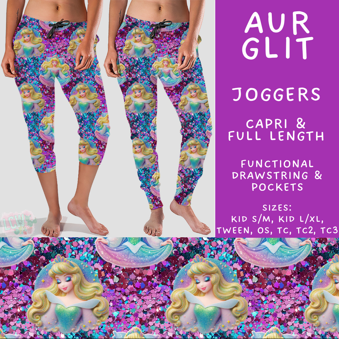 Batch #557 - Princess Glitter - Closes 7/17 - ETA mid Sept - Aur Glit Full and Capri Length Joggers