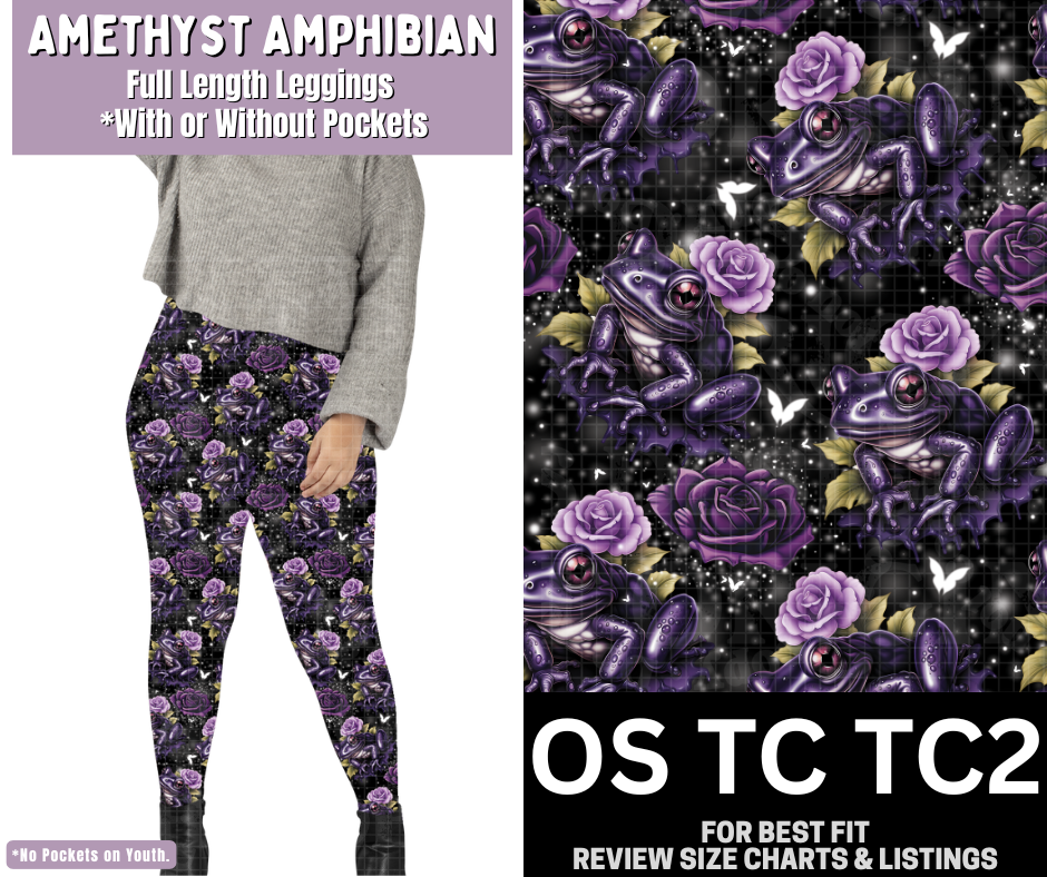 Amethyst Amphibian Full Length Leggings w/ Pockets
