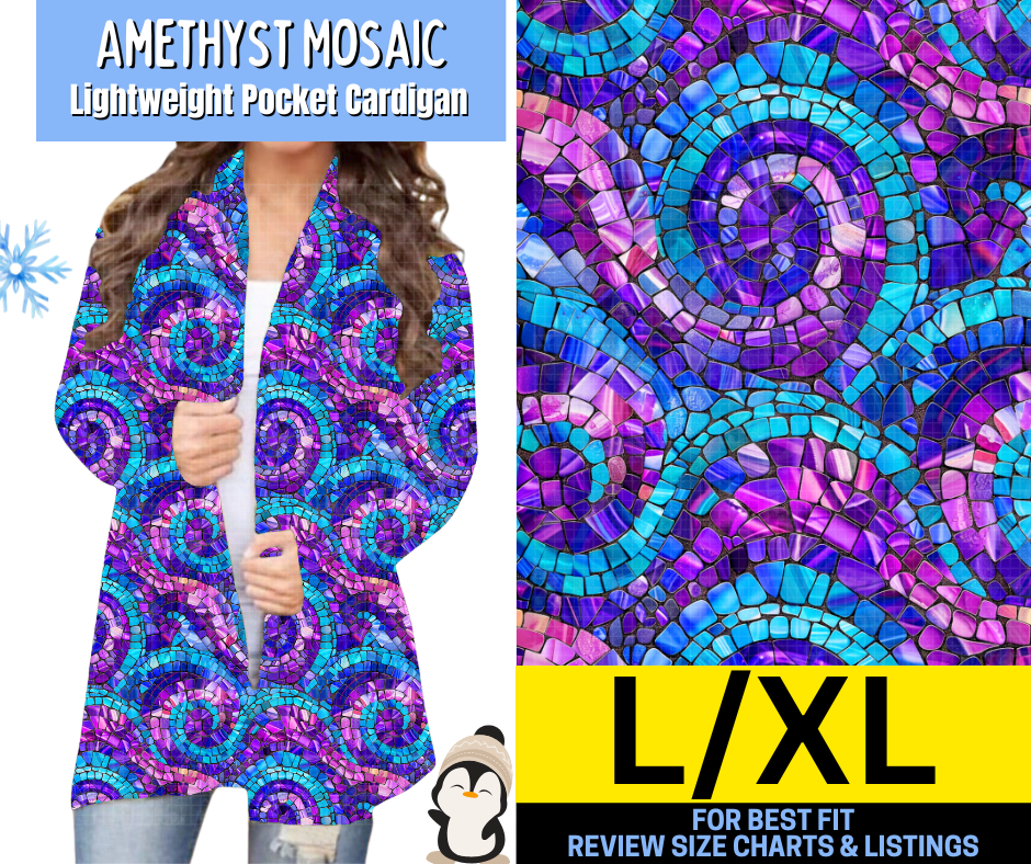 Amethyst Mosaic Pocket Cardigan
