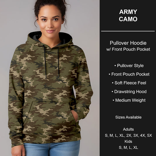 B266 - Preorder Army Camo Pullover Hoodie (Closes 12/17. ETA late Feb.)