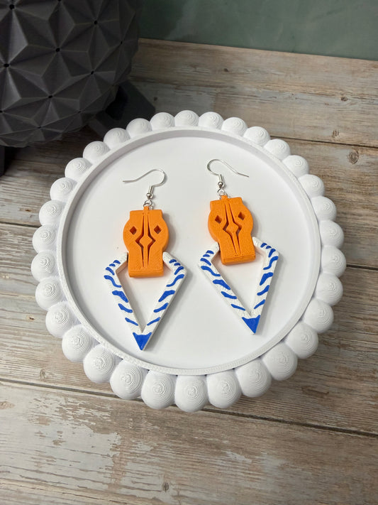 Tano- 3D Printed Earrings