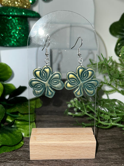 Clover Knot Dangle- St. Patrick's-  Hook Earring