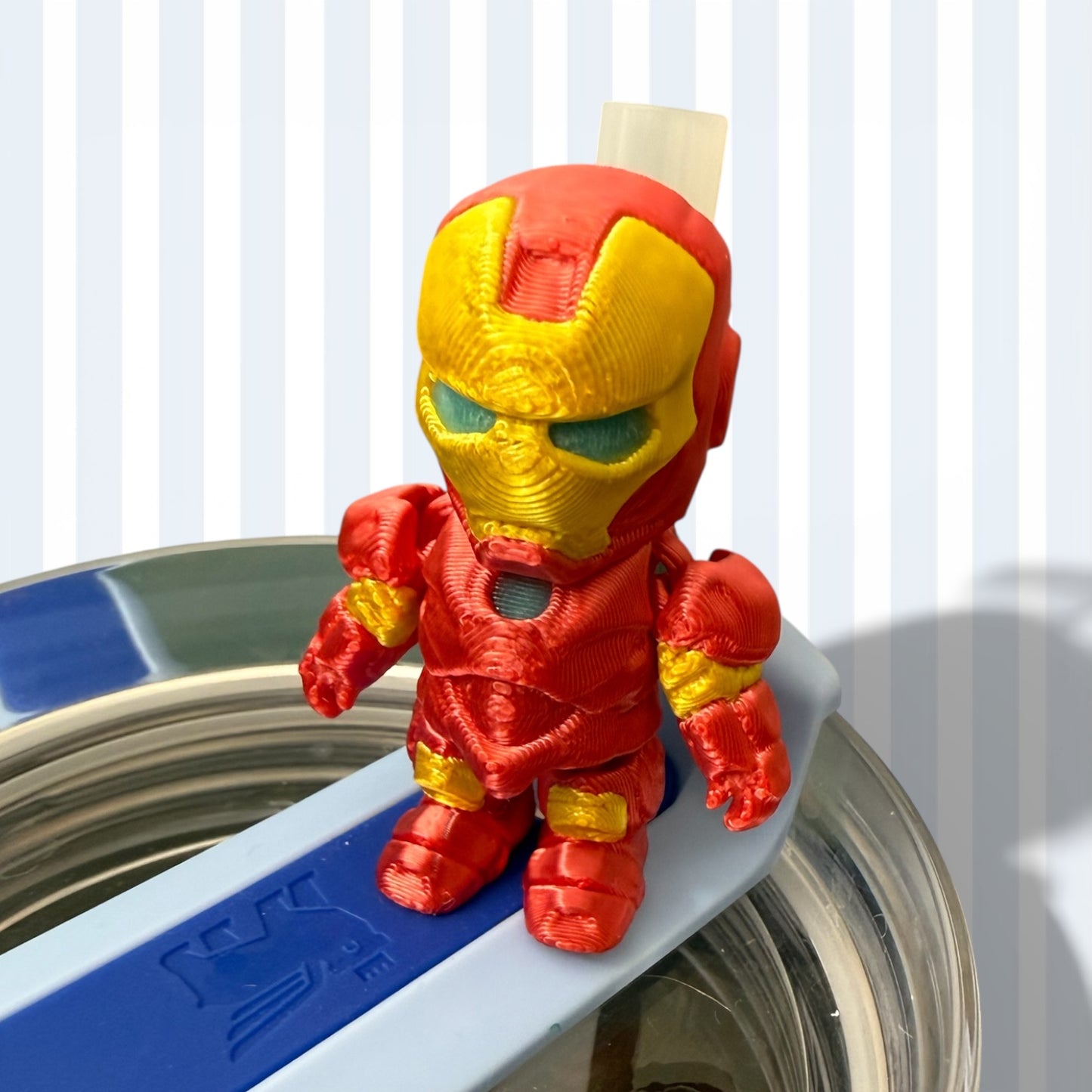 Iron Hero- Straw Buddy- 3D Printed