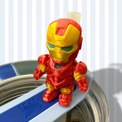 Iron Hero- Straw Buddy- 3D Printed