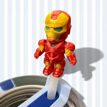 Iron Hero- Straw Buddy- 3D Printed
