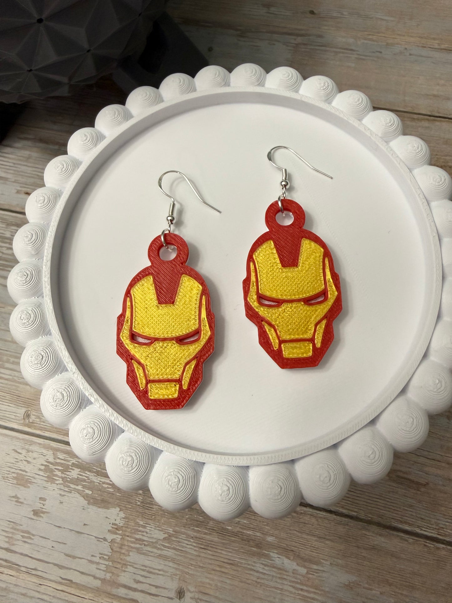 Iron Hero- 3D Printed Earrings