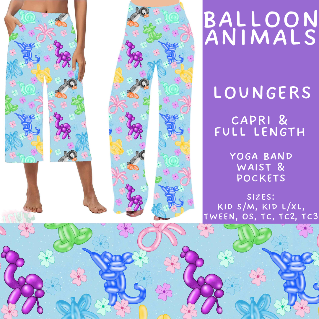 Batch #578 - July Request Run - Closes 8/31 - ETA late October - Balloon Animals Capri and Full Length Loungers