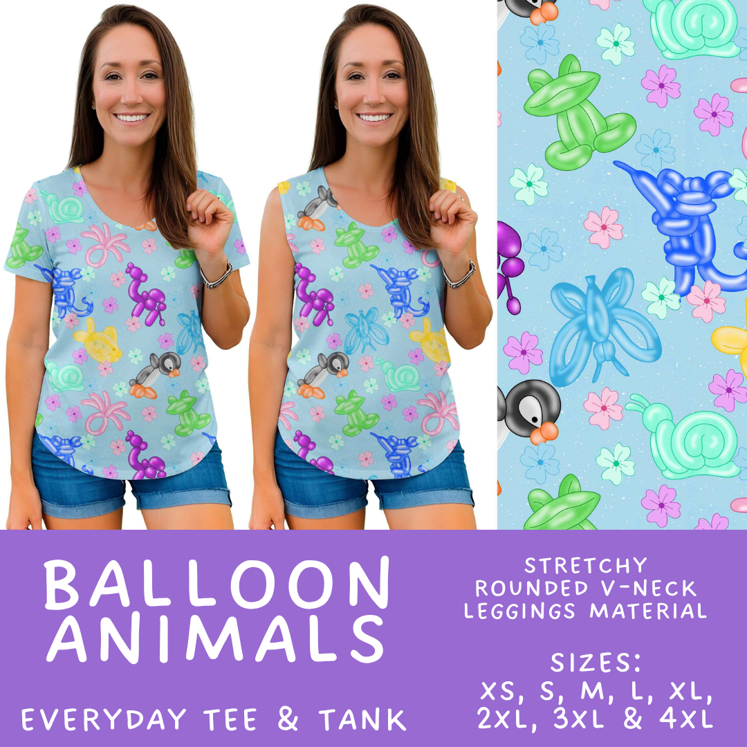 Batch #578 - July Request Run - Closes 8/31 - ETA late October - Balloon Animals Everyday Tank & Tee