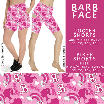 Batch #544 - Cool Characters 16 - Closes 6/17 - ETA mid August - Barb Face Biker & Jogger Shorts