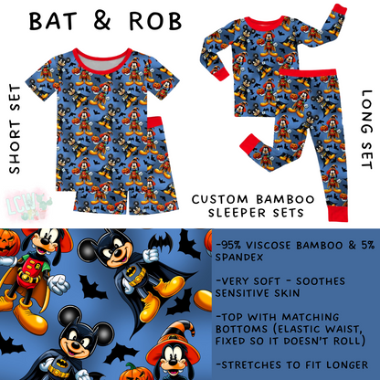 Ready to Ship Bat & Rob Bamboo Short Sleeper Set - 5T & 6T