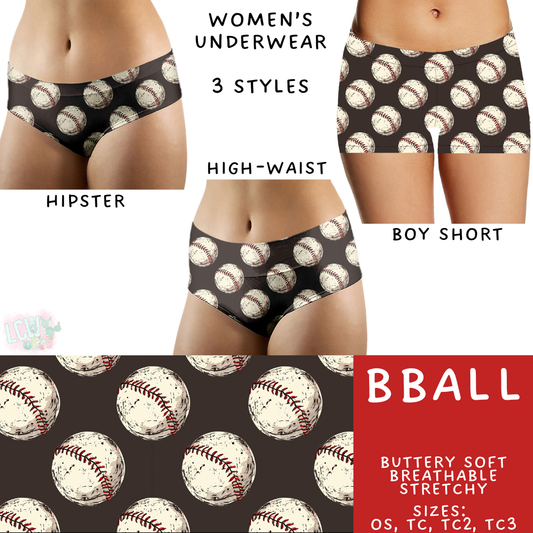 Batch #473 - Comfortable Underwear 5 - Closes 1/9 - ETA early March - BBall Women's Underwear
