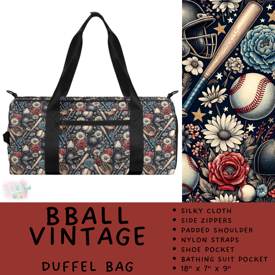 Batch #609 - Travel Collection 2 - Closes 11/6 - ETA early Jan - BBall Vintage Duffel Bag