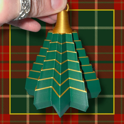 Christmas Tree Ornament- Fidget Toy- 3D Printed - Christmas