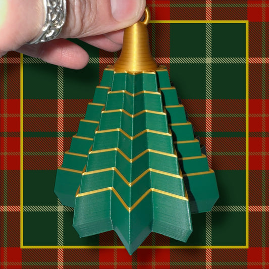 Christmas Tree Ornament- Fidget Toy- 3D Printed - Christmas