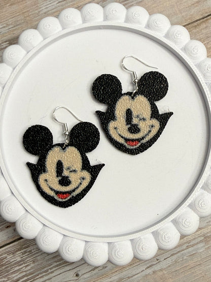 Winky Vampire Mick- 3D Printed Earrings - Halloween