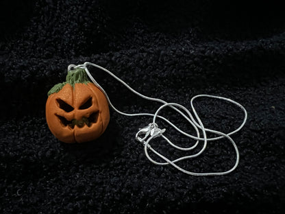 Grinning Pumpkin Necklace