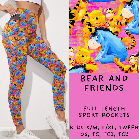 Ready To Ship - Bear and Friends Leggings