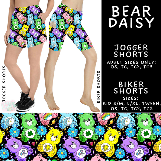 Batch #544 - Cool Characters 16 - Closes 6/17 - ETA mid August - Bear Daisy Biker & Jogger Shorts