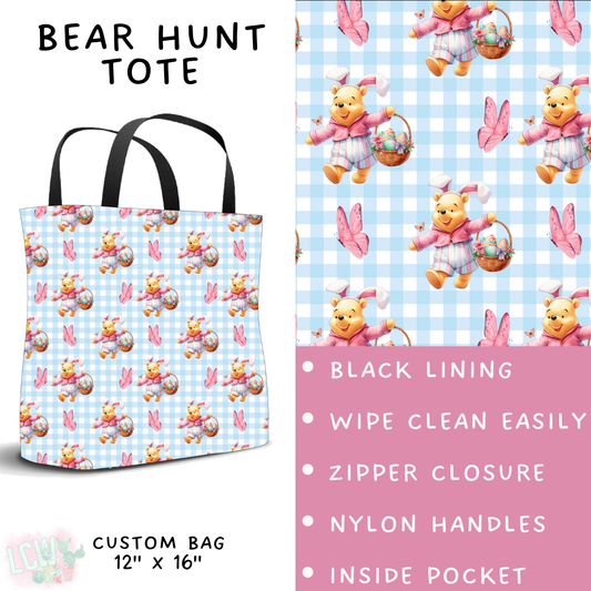 Batch #477 - Magical Character Easter - Closes 1/12 ETA - Early March - Bear Hunt Tote