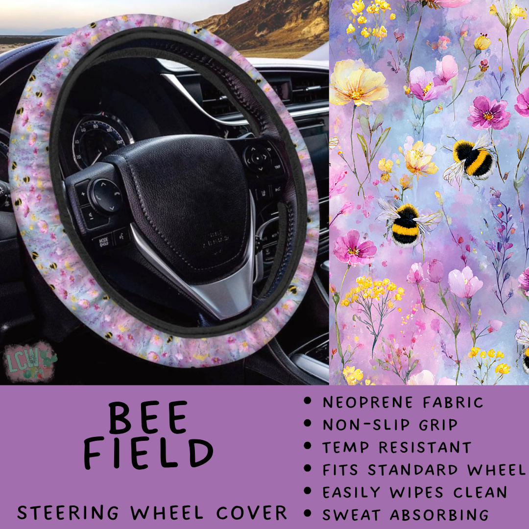 Batch #554 - Car Accessories 3 - Closes 7/10 - ETA early/mid Sept - Bee Field Steering Wheel Cover
