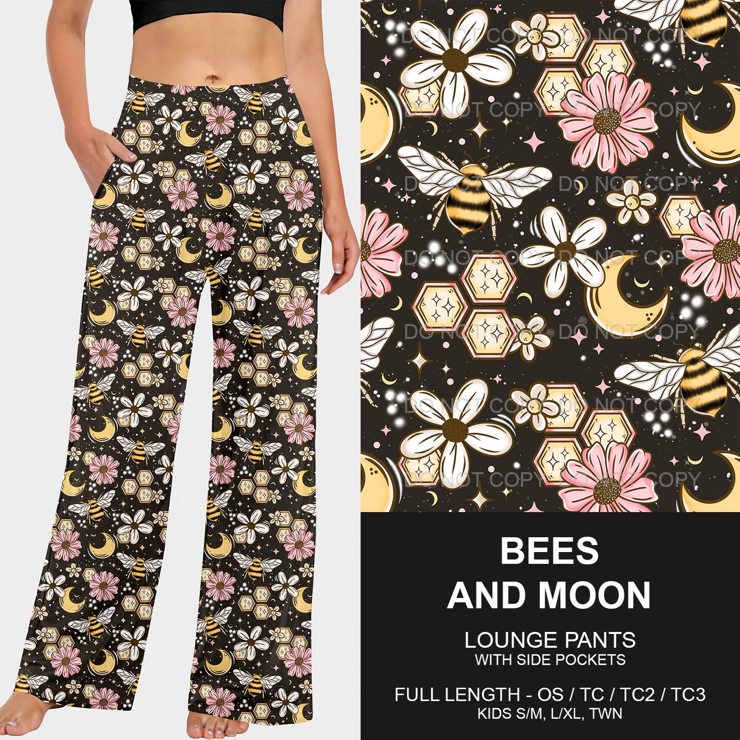 B214 - Preorder Bees and Moon Lounge Pants (Closes 2/23. ETA mid May)