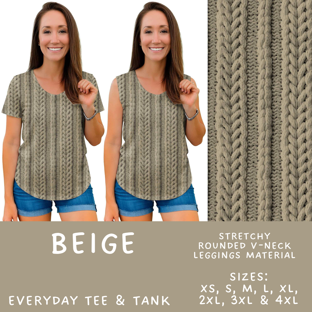 Batch #596 - Sweater Weather - Closes 10/9 - ETA early Dec - Beige Everyday Tank & Tee