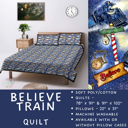 Batch  #410 - Cozy Quilts - Closes 9/10 - ETA late October - Believe Train Quilt