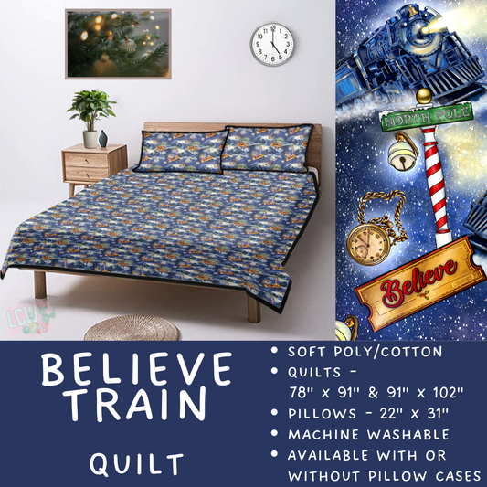 Batch  #410 - Cozy Quilts - Closes 9/10 - ETA late October - Believe Train Quilt