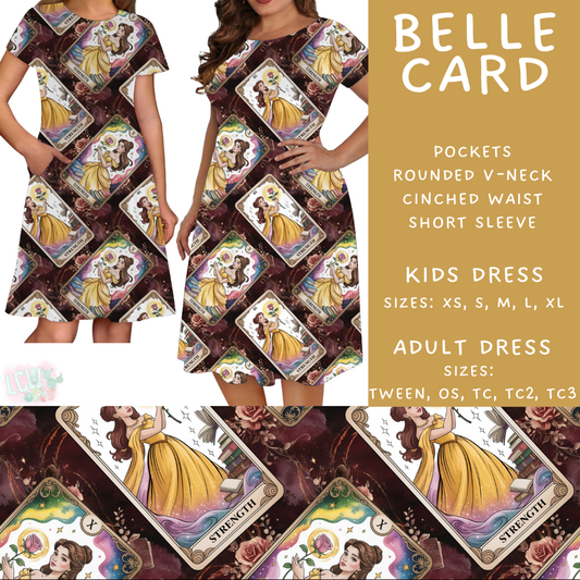 Batch #474 - Princess Tarot - Closes 1/12 - ETA early/mid March - Belle Card Adult & Kids Dresses