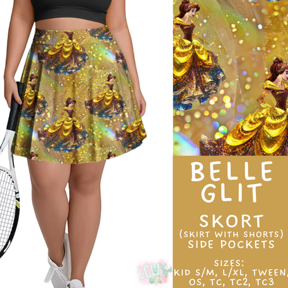 Batch #557 - Princess Glitter - Closes 7/17 - ETA mid Sept - Belle Glit Skort