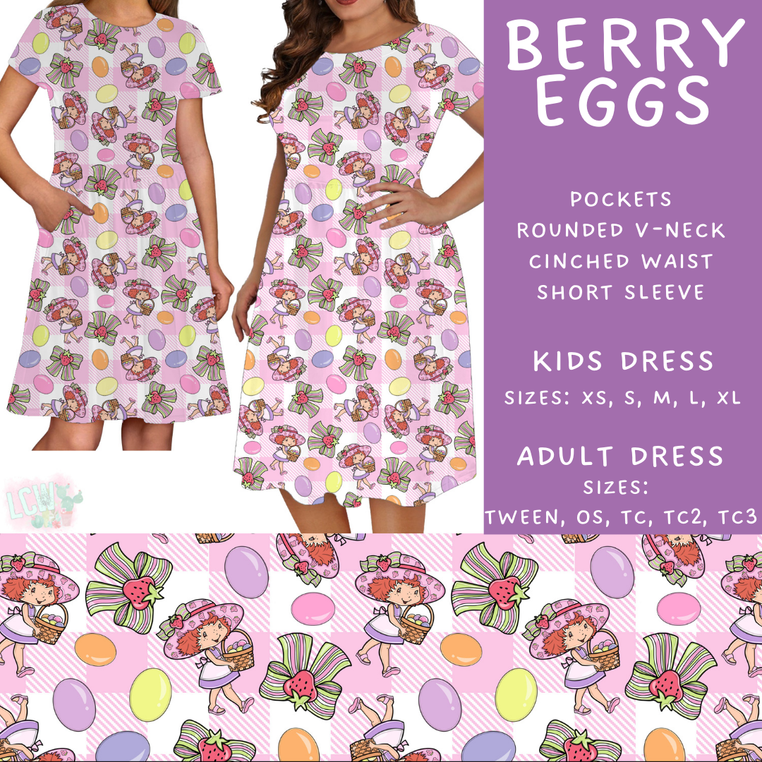 Batch #477 - Magical Character Easter - Closes 1/12 ETA - Early March - Berry Eggs Adult & Kids Dresses
