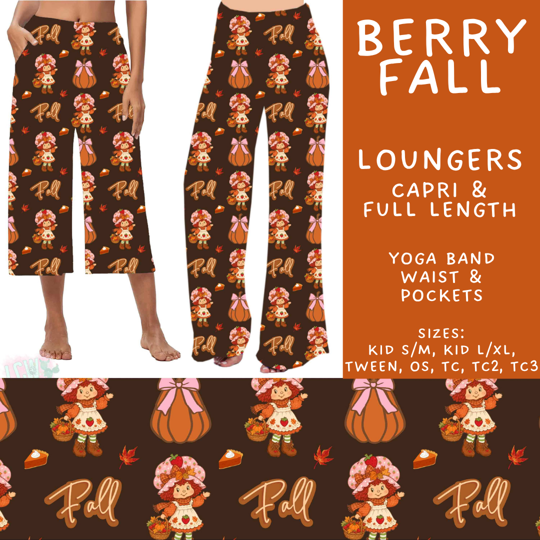 Batch #583 - Magical Character Fall - Closes 9/9 - ETA early Nov - Berry Fall Capri and Full Length Loungers