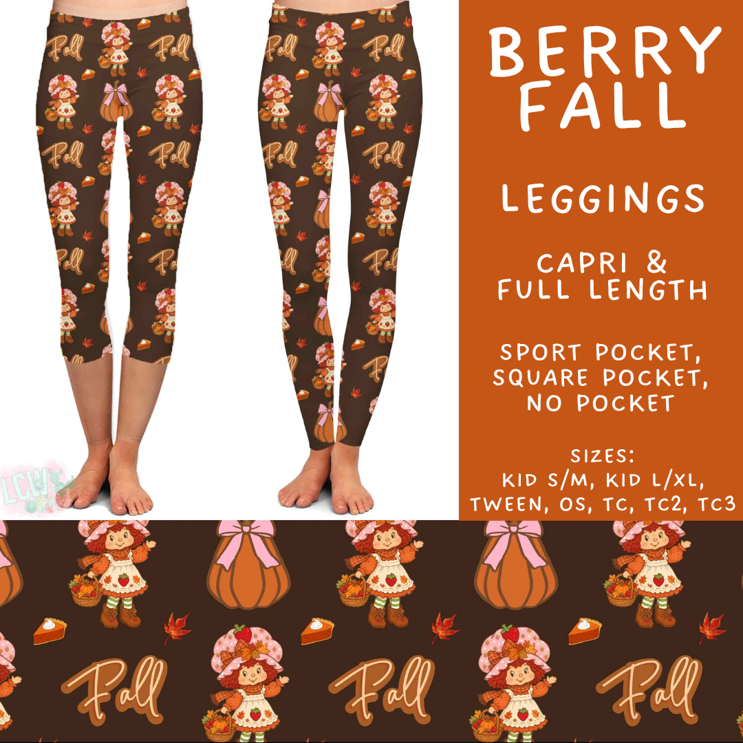 Batch #583 - Magical Character Fall - Closes 9/9 - ETA early Nov - Berry Fall Full and Capri Length Leggings