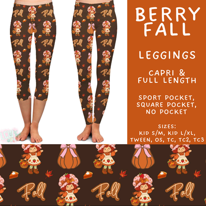 Batch #583 - Magical Character Fall - Closes 9/9 - ETA early Nov - Berry Fall Full and Capri Length Leggings