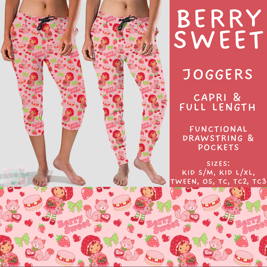 Batch #601 - Cool Characters 19 - Closes 10/21 - ETA mid Dec - Berry Sweet Full and Capri Length Joggers