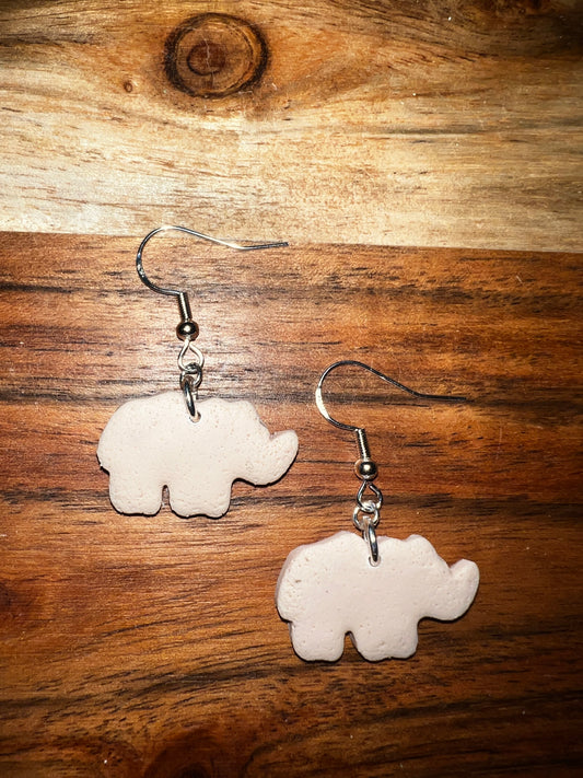 Rhino Animal Cracker- Hook Earring