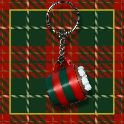 Hot Cocoa Marshmallow Keychain- Fidget Clicker- 3D Printed
