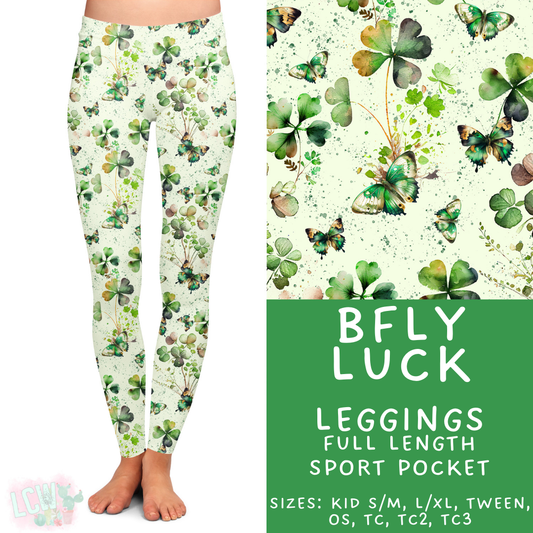 Batch #464 - Lucky Charm Collection - Closes 12/17 - ETA early Feb - Bfly Luck Full Length Leggings