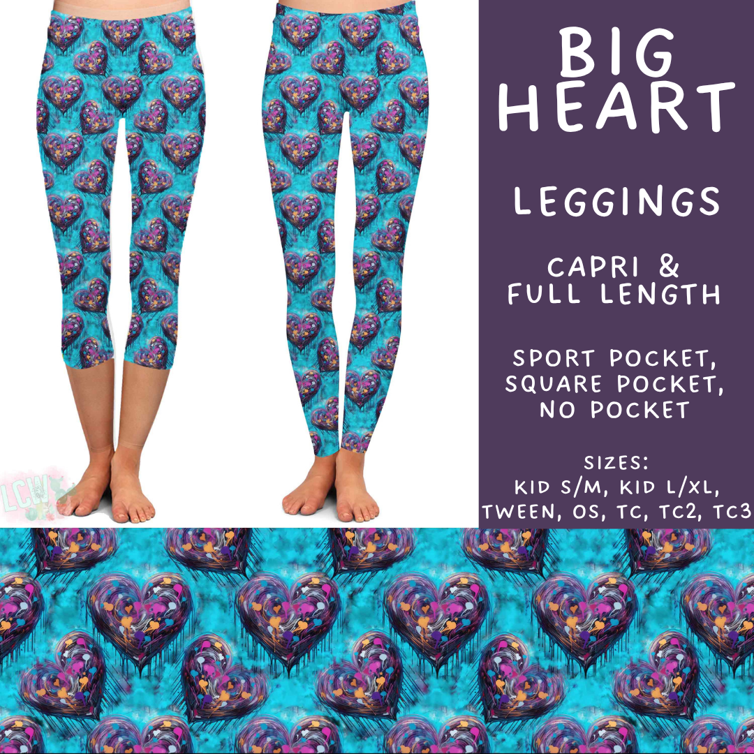 Batch #592 -  Fun Run 27 - Closes 9/30 - ETA late Nov - Big Heart Full and Capri Length Leggings