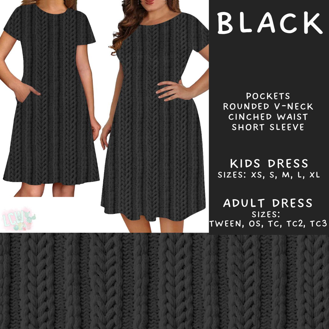 Batch #596 - Sweater Weather - Closes 10/9 - ETA early Dec - Black Adult & Kids Dresses