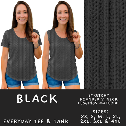 Batch #596 - Sweater Weather - Closes 10/9 - ETA early Dec - Black Everyday Tank & Tee