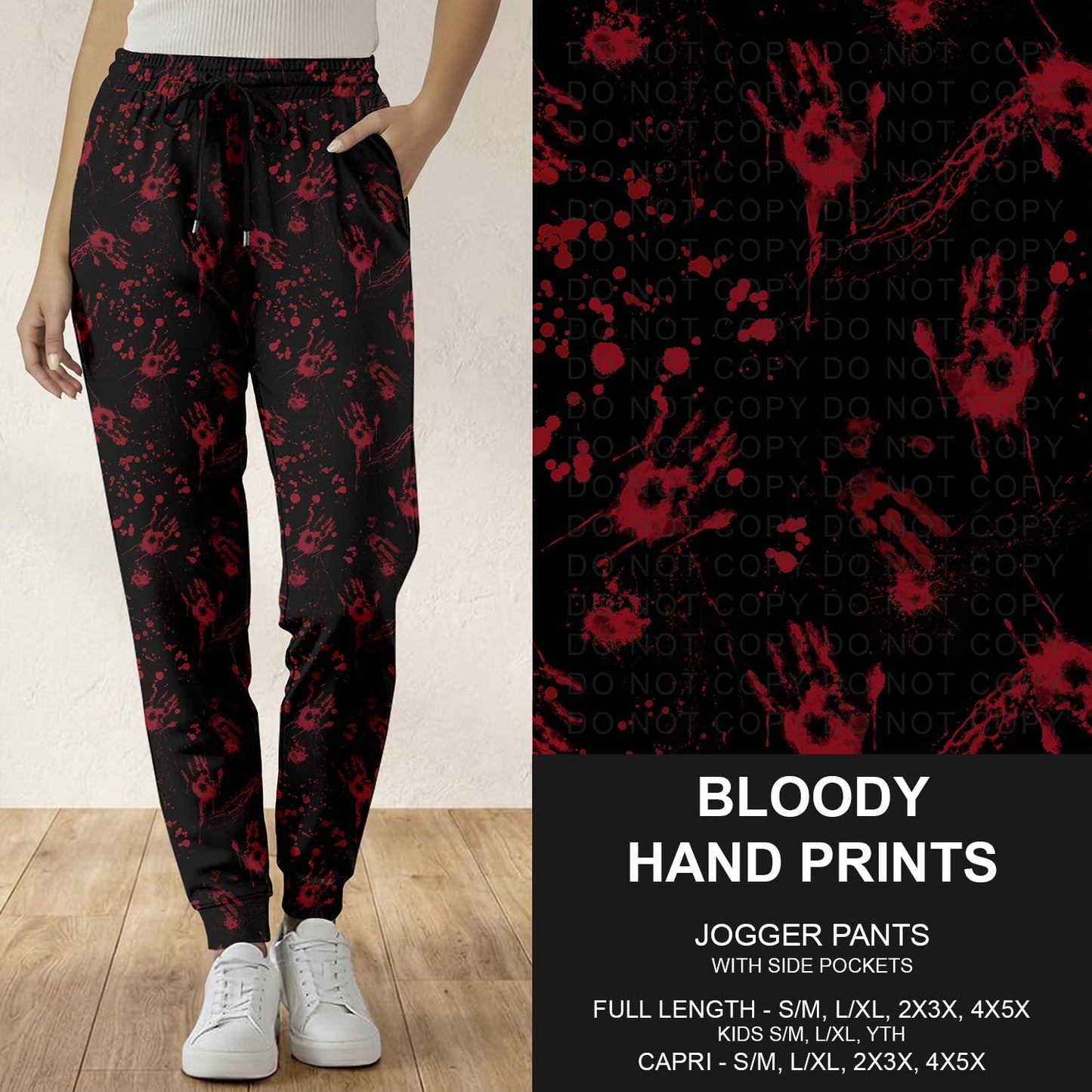B305 - Preorder Bloody Hand Prints Joggers (Closes 8/02. ETA: early Oct.)